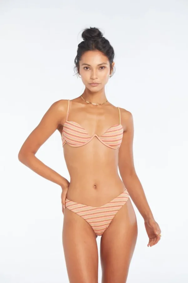 Juicy Couture Anahi Multicolor Stripes Topp>Kvinner Svømmeoverdeler