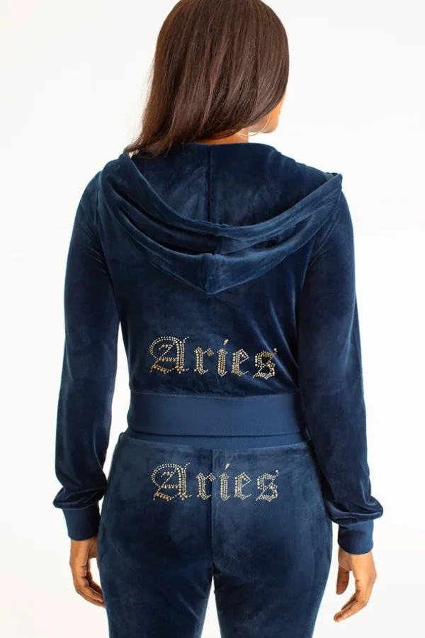 Juicy Couture Aries Big Bling Velour Hettegenser>Kvinner Hettegensere Og Jakker