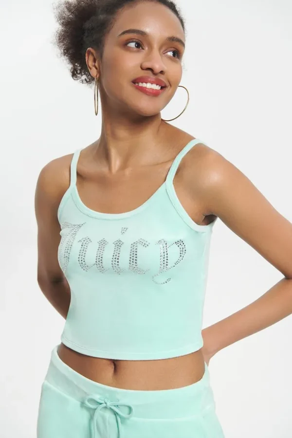 Juicy Couture Big Bling Velour Tank Top>Kvinner T-Skjørter Og Topper