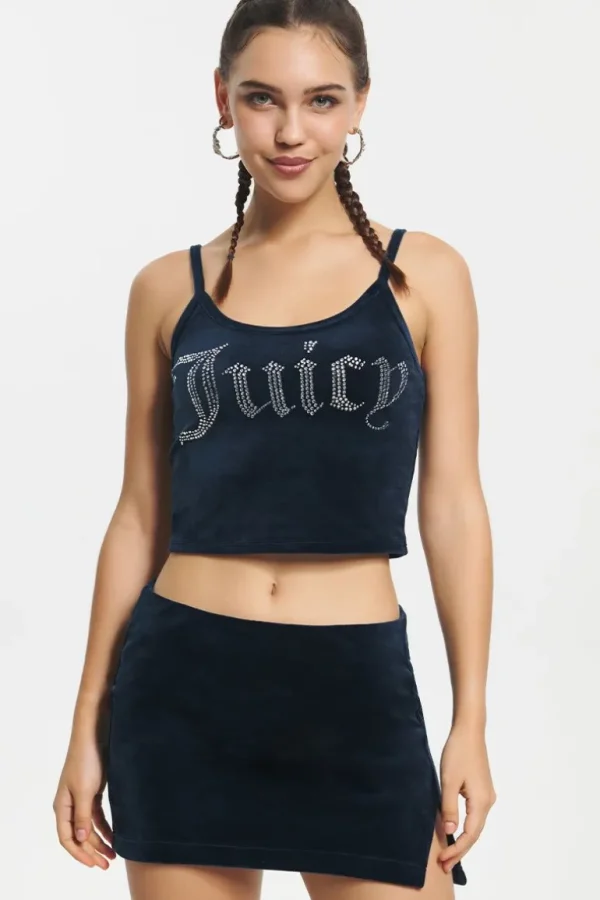 Juicy Couture Big Bling Velour Tank Top>Kvinner T-Skjørter Og Topper