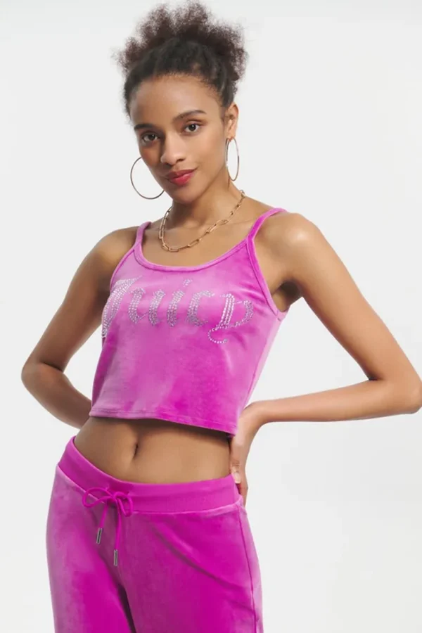 Juicy Couture Big Bling Velour Tank Top>Kvinner T-Skjørter Og Topper