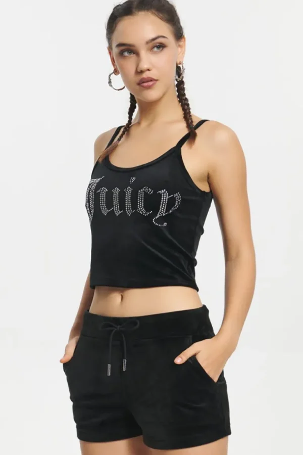 Juicy Couture Big Bling Velour Tank Top>Kvinner T-Skjørter Og Topper