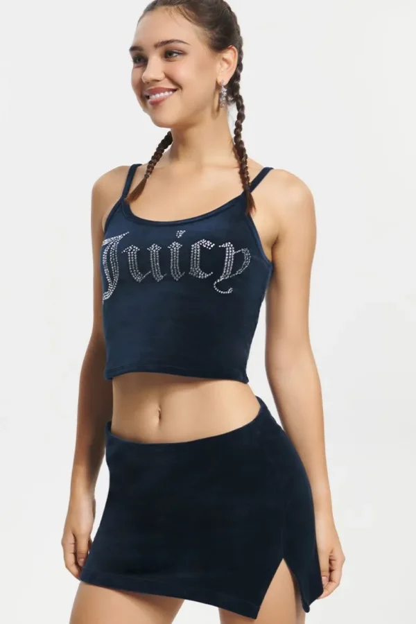 Juicy Couture Big Bling Velour Tank Top>Kvinner T-Skjørter Og Topper