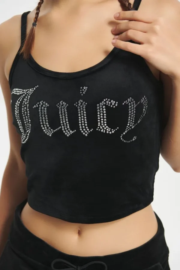 Juicy Couture Big Bling Velour Tank Top>Kvinner T-Skjørter Og Topper