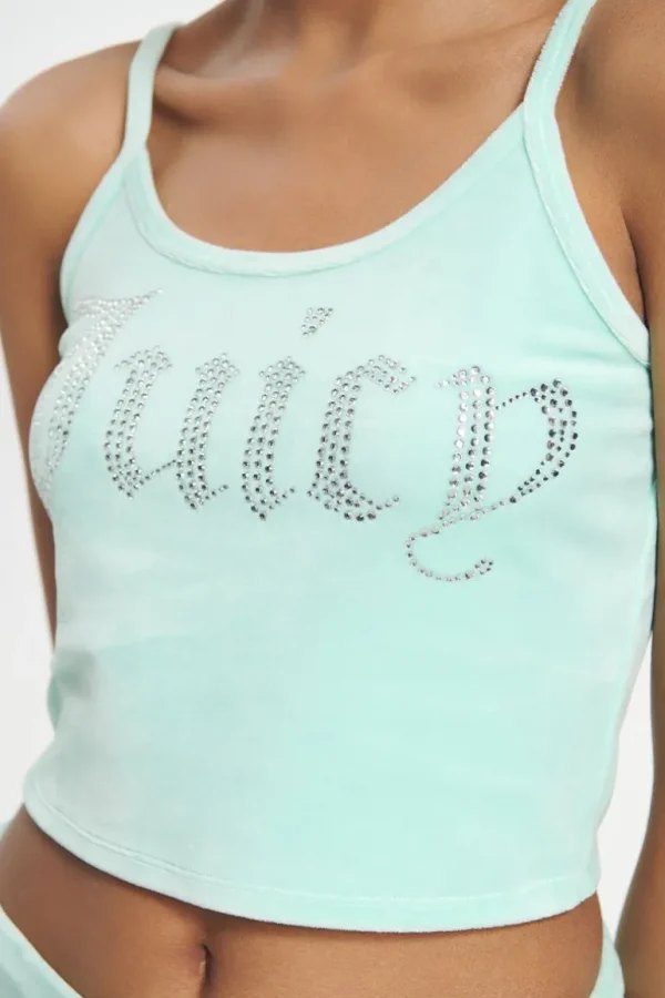 Juicy Couture Big Bling Velour Tank Top>Kvinner T-Skjørter Og Topper