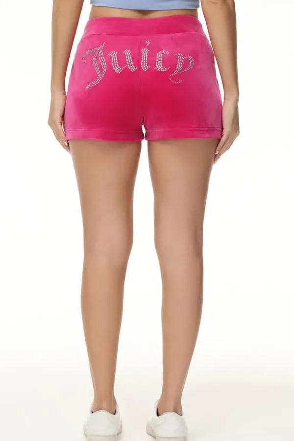 Juicy Couture Big Bling Velour Track Shorts>Kvinner Shorts