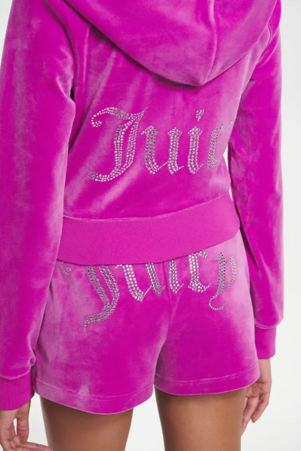 Juicy Couture Big Bling Velour Track Shorts>Kvinner Shorts