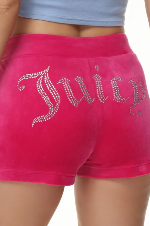 Juicy Couture Big Bling Velour Track Shorts>Kvinner Shorts