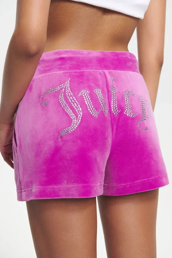 Juicy Couture Big Bling Velour Track Shorts>Kvinner Shorts