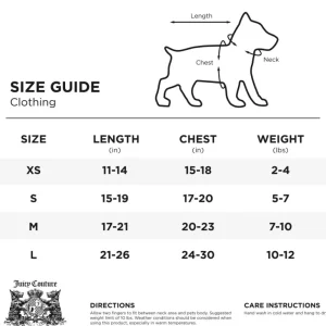 Juicy Couture Bling Velour Pet Treningsdress> Kjæledyrklær