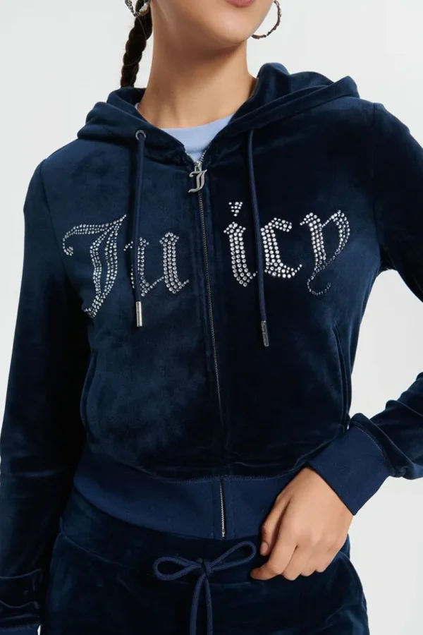 Juicy Couture Bling-Hettegenser Foran>Kvinner Spor Topper