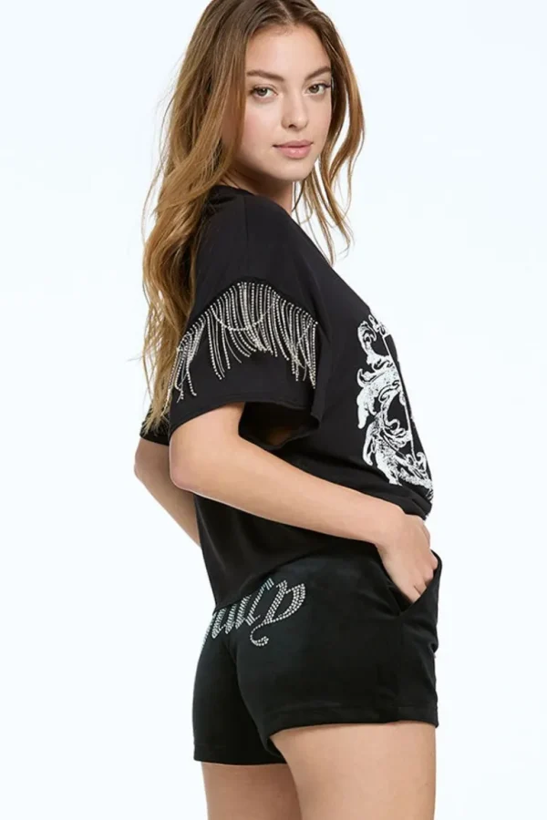 Juicy Couture Born In The Glamorous Usa Tee>Kvinner T-Skjørter Og Topper