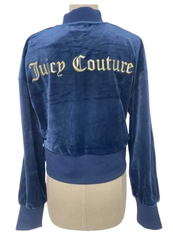 Juicy Couture Brodert Velour Bomberjakke—Rejuiced>Kvinner Hettegensere Og Jakker