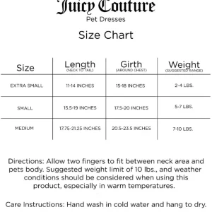 Juicy Couture Cheer Pet Dress> Kjæledyrklær