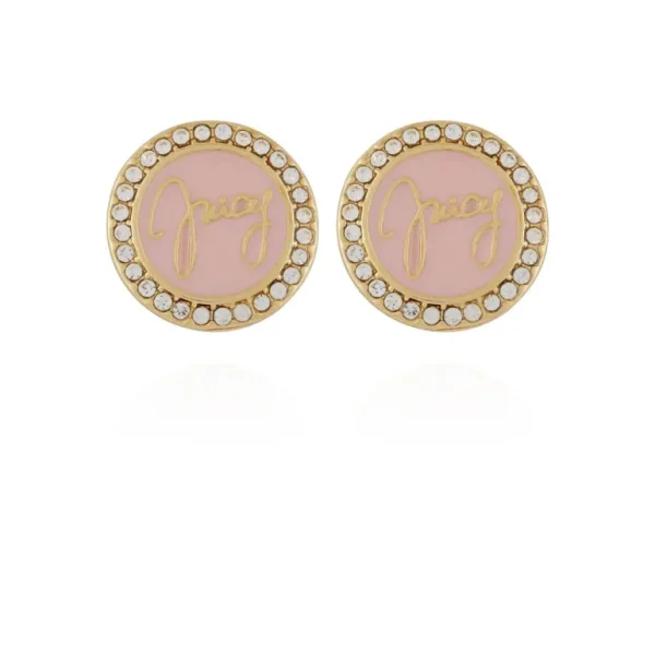 Juicy Couture Circle Rhinestone Stud Øredobber> Øredobber