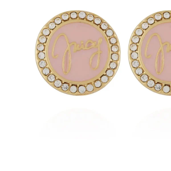 Juicy Couture Circle Rhinestone Stud Øredobber> Øredobber