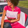 Juicy Couture Colorblock Bling Half Zip Velour Topp>Kvinner T-Skjørter Og Topper