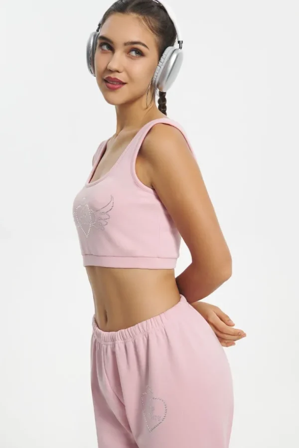 Juicy Couture Cropped Sweetheart Tank>Kvinner T-Skjørter Og Topper