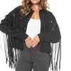 Juicy Couture Fringe Trucker-Jakke I Imitert Skinn>Kvinner Hettegensere Og Jakker