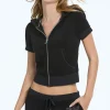 Juicy Couture Handkle Terry Kortermet Zip-Up>Kvinner Hettegensere Og Jakker