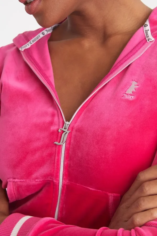 Juicy Couture Hettegenser I Kontrastfarge I Velour>Kvinner Hettegensere Og Jakker