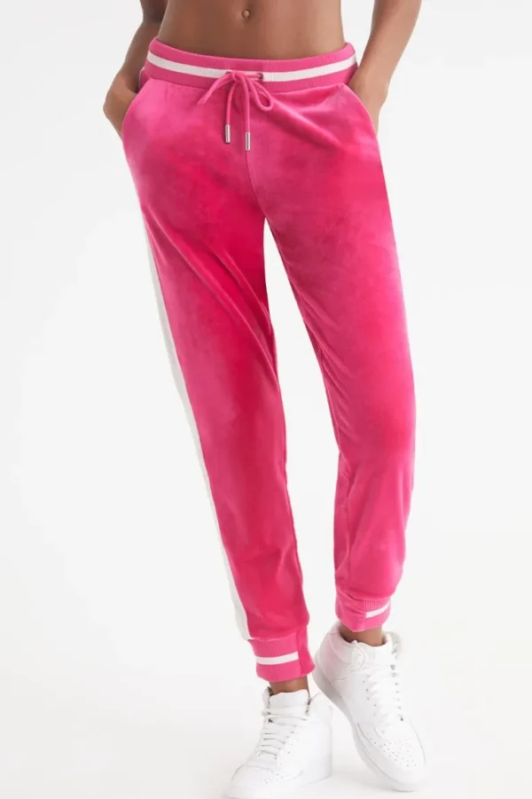 Juicy Couture Joggers I Kontrastribbete Velour>Kvinner Joggebukser