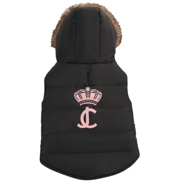 Juicy Couture Kjæledyrjakke Med Hette I Fuskepels> Kjæledyrklær