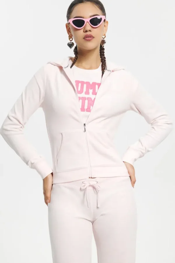 Juicy Couture Klassisk Hettegenser I Velour I Bomull>Kvinner Hettegensere Og Jakker