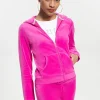 Juicy Couture Klassisk Hettegenser I Velour I Bomull>Kvinner Spor Topper