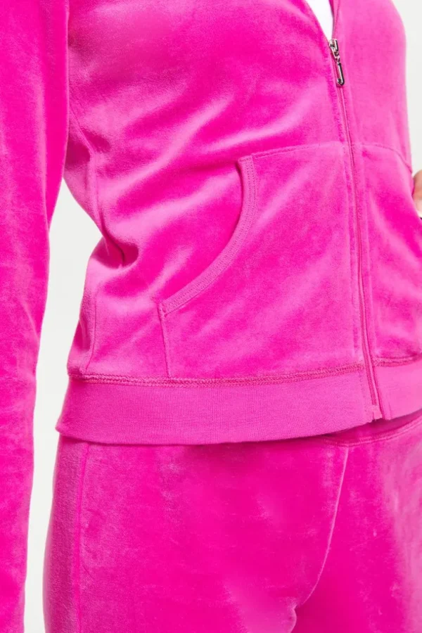 Juicy Couture Klassisk Hettegenser I Velour I Bomull>Kvinner Spor Topper