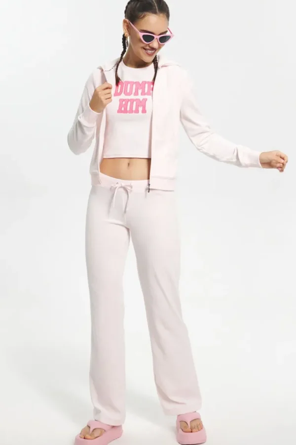 Juicy Couture Klassisk Hettegenser I Velour I Bomull>Kvinner Spor Topper