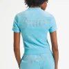 Juicy Couture Kortermet Big Bling Bomull Velour Glidelas>Kvinner Spor Topper