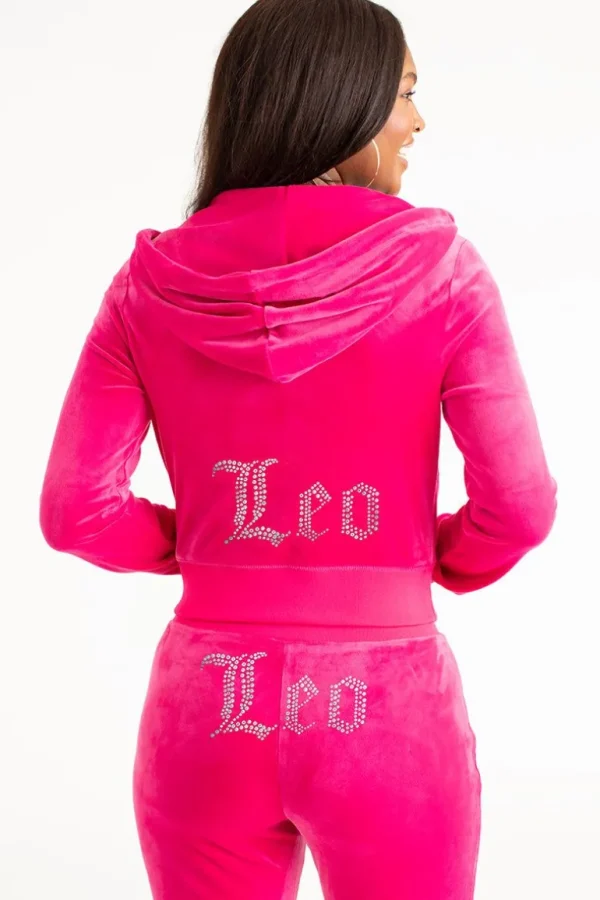 Juicy Couture Leo Big Bling Hettegenser I Velour>Kvinner Hettegensere Og Jakker