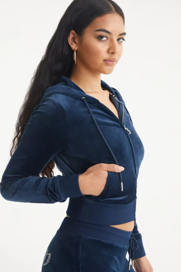 Juicy Couture Leo Big Bling Hettegenser I Velour>Kvinner Hettegensere Og Jakker