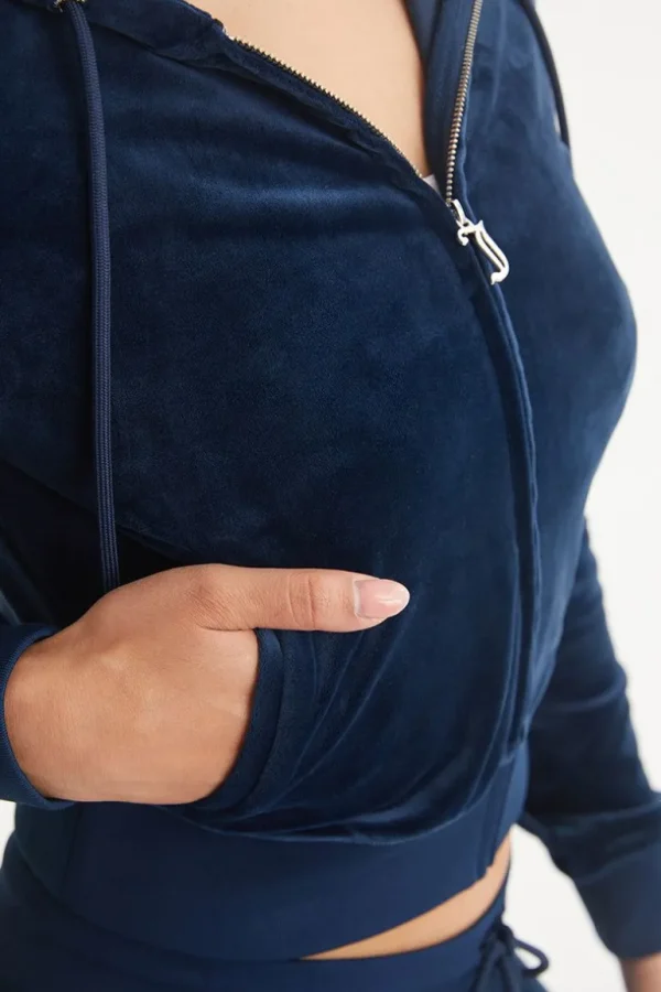 Juicy Couture Leo Big Bling Hettegenser I Velour>Kvinner Hettegensere Og Jakker