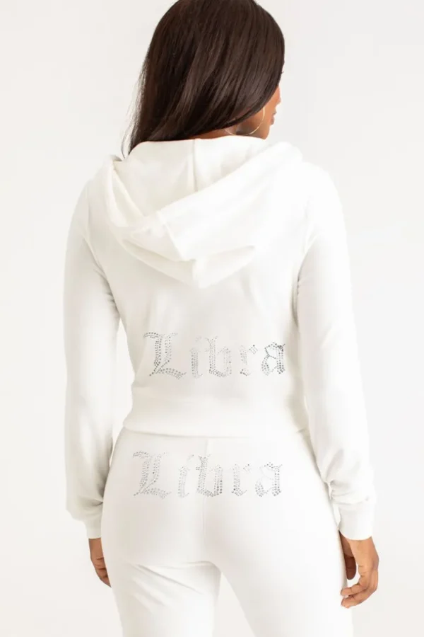 Juicy Couture Libra Big Bling Hettegenser I Velour>Kvinner Spor Topper