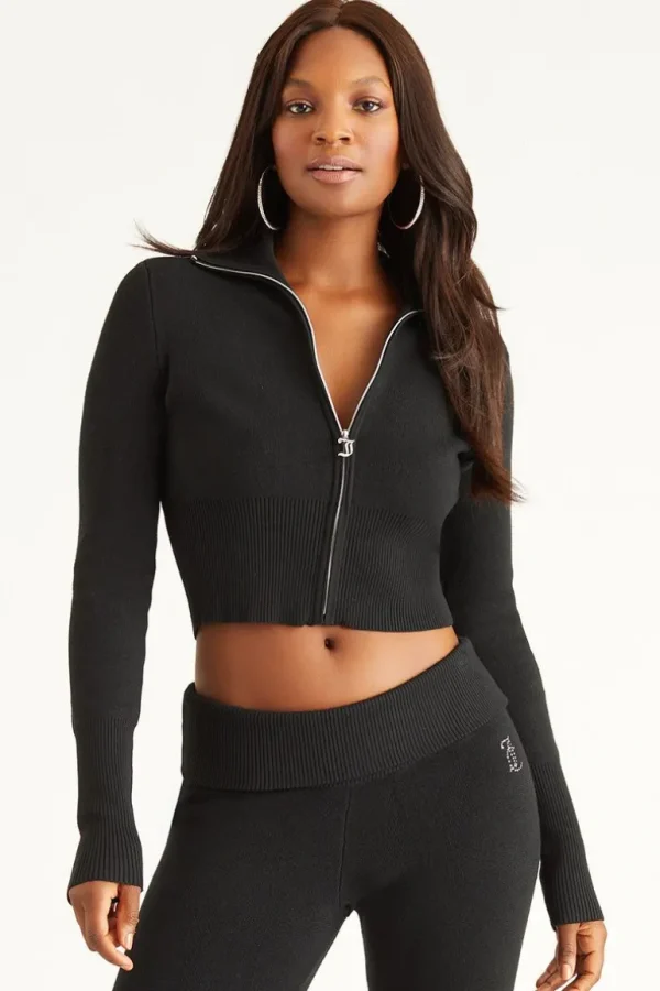 Juicy Couture Liten Bling Knit Cropped Jakke>Kvinner Hettegensere Og Jakker