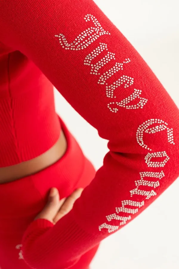 Juicy Couture Liten Bling Knit Cropped Jakke>Kvinner Hettegensere Og Jakker