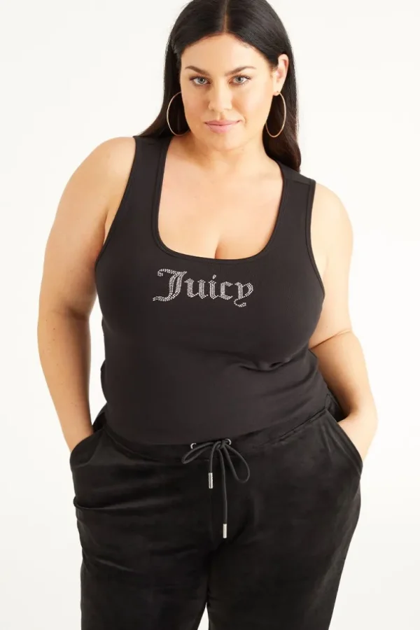 Juicy Couture Liten Bling Tank Top I Stor Storrelse>Kvinner T-Skjørter Og Topper