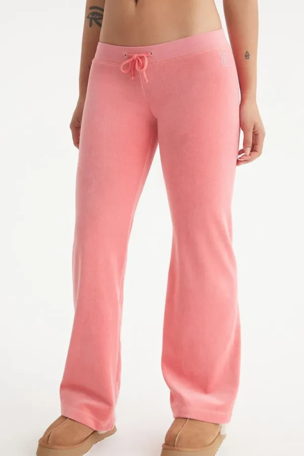 Juicy Couture Malibu Small Bling Cotton Velour Joggebukser>Kvinner Joggebukser