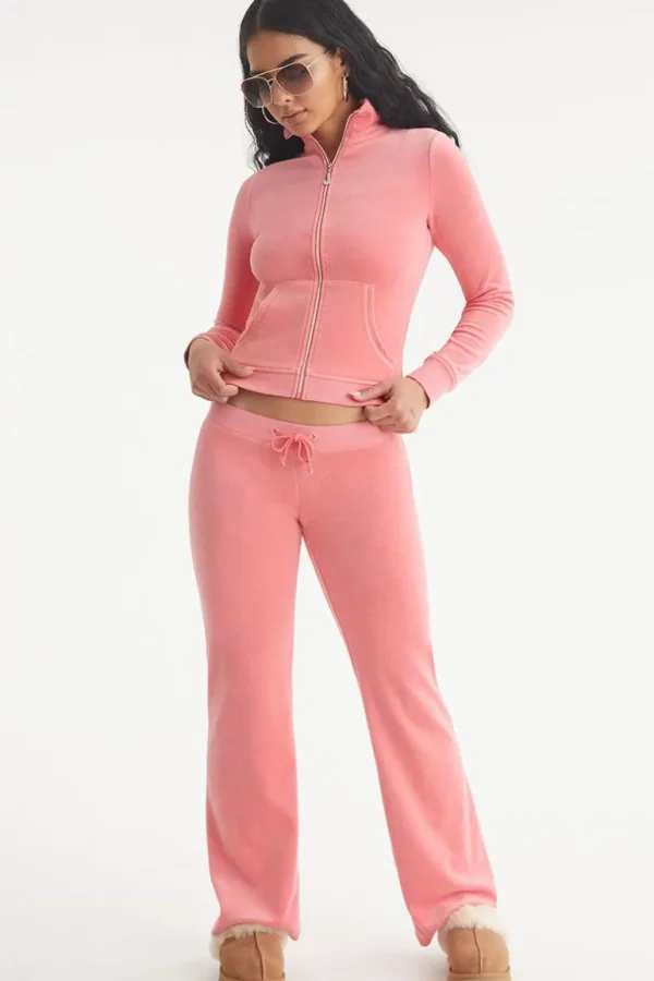 Juicy Couture Malibu Small Bling Cotton Velour Joggebukser>Kvinner Joggebukser