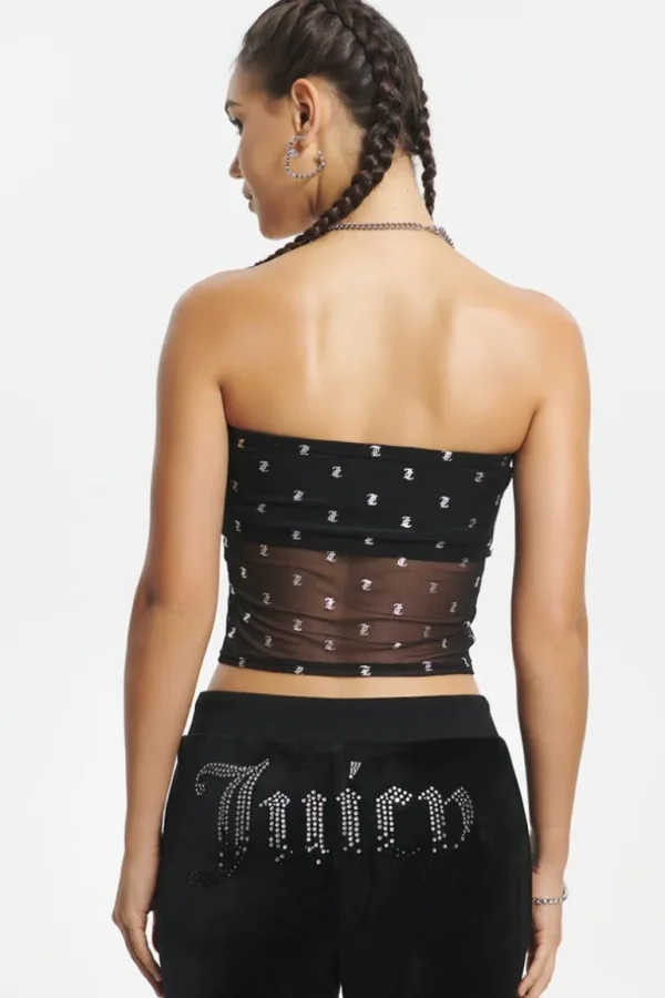 Juicy Couture Metallisk Monogram Mesh Tube Topp>Kvinner T-Skjørter Og Topper