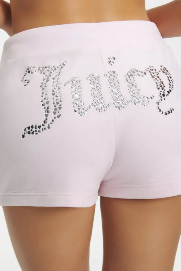 Juicy Couture Mixed Jewels Velour Shorts>Kvinner Shorts