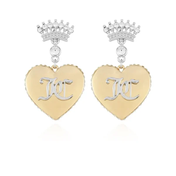 Juicy Couture Monogram Crown Heart Drop Øredobber> Øredobber