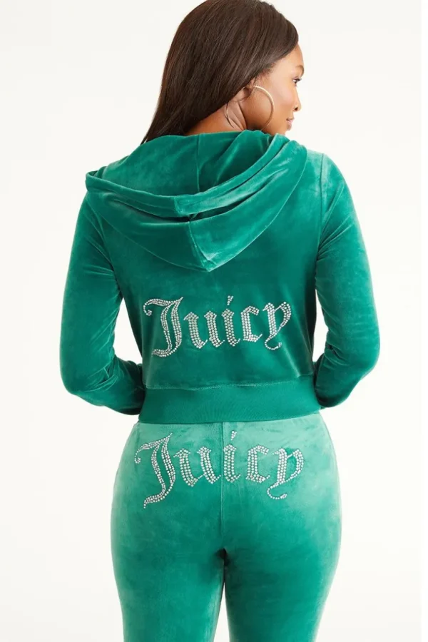 Juicy Couture Og Big Bling Hettegenser I Velour>Kvinner Hettegensere Og Jakker