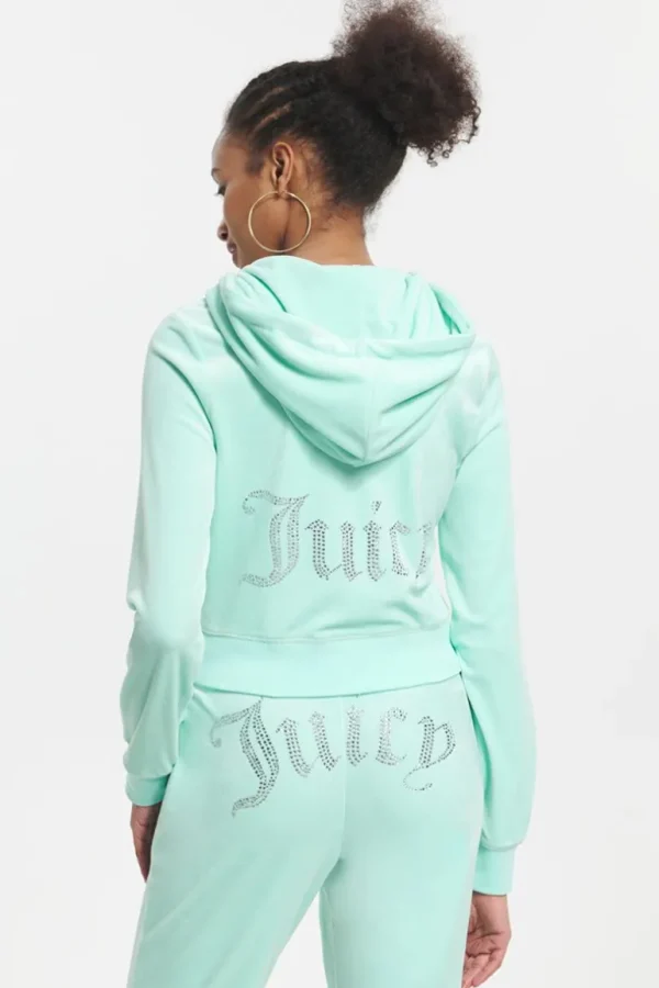 Juicy Couture Og Big Bling Hettegenser I Velour>Kvinner Hettegensere Og Jakker