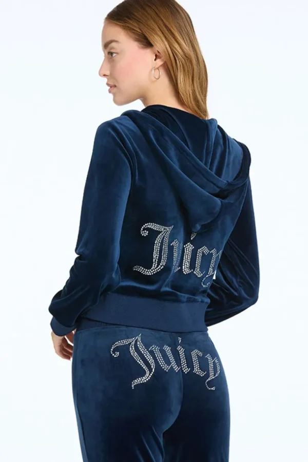 Juicy Couture Og Big Bling Hettegenser I Velour>Kvinner Spor Topper