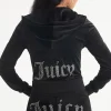 Juicy Couture Og Big Bling Hettegenser I Velour>Kvinner Spor Topper