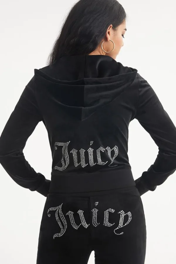 Juicy Couture Og Big Bling Hettegenser I Velour>Kvinner Spor Topper