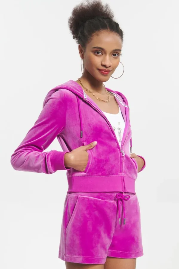 Juicy Couture Og Big Bling Hettegenser I Velour>Kvinner Spor Topper